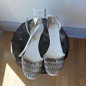 Boutique 9 white and silver sandals